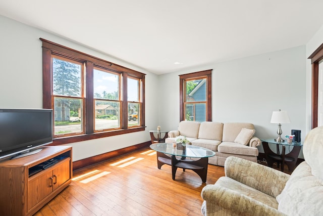 637/639 E Wilson St, Batavia, IL 60510 - living area with light wood-style floors and baseboards