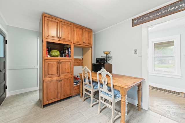 637/639 E Wilson St, Batavia, IL 60510 - office featuring crown molding and light wood-style floors