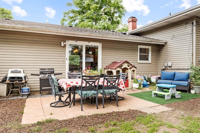 3S221 Sequoia Dr, Glen Ellyn, IL 60137 - view of patio / terrace with a grill, outdoor dining area, and an outdoor living space