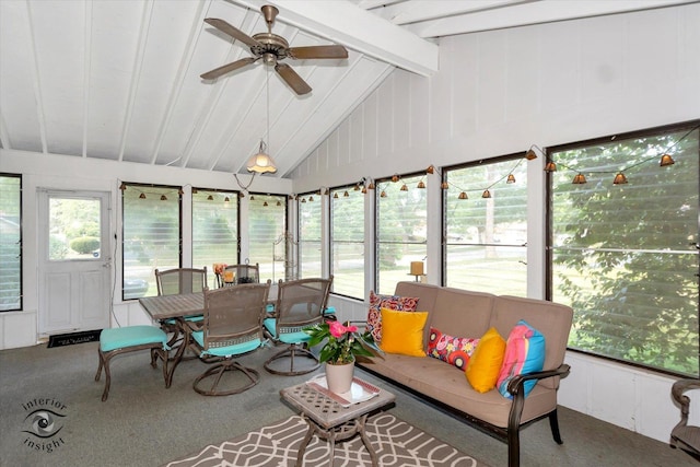 19126 Pierce Ave, Homewood, IL 60430 - sunroom with a ceiling fan and outdoor dining space