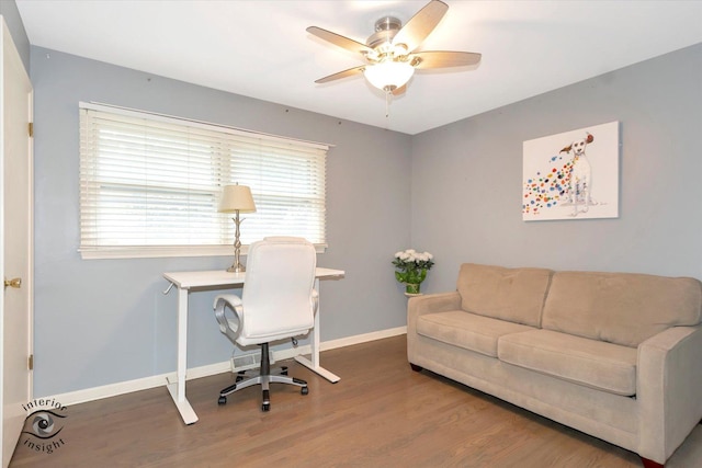 19126 Pierce Ave, Homewood, IL 60430 - office space featuring ceiling fan and wood finished floors