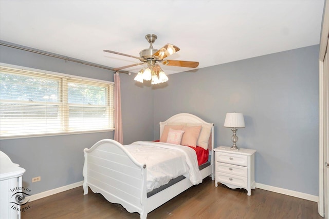 19126 Pierce Ave, Homewood, IL 60430 - bedroom featuring dark wood-style flooring and a ceiling fan