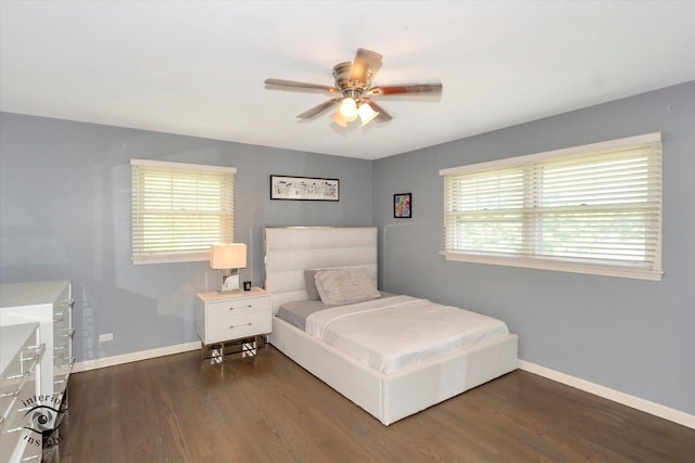 19126 Pierce Ave, Homewood, IL 60430 - bedroom featuring dark wood-style flooring and ceiling fan