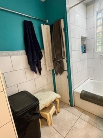 3651 W 64th Pl, Chicago, IL 60629 - full bathroom with bathtub / shower combination and tile patterned floors
