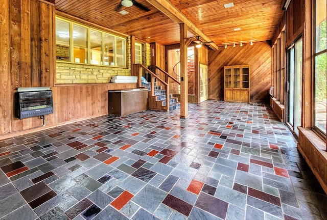 20798 White Oaks Rd, Morrison, IL 61270 - unfurnished sunroom with heating unit and plenty of natural light