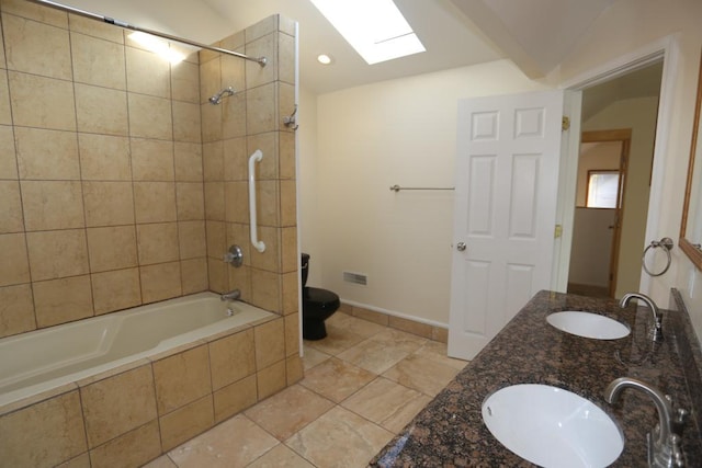 2458 N Clybourn Ave, Chicago, IL 60614 - bathroom with tiled shower / bath combo and double vanity