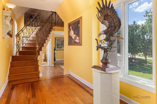 1130 Gavin Ct, Lake Forest, IL 60045 - staircase with baseboards and wood finished floors