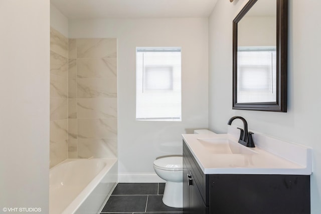 7915 S Justine St, Chicago, IL 60620 - bathroom featuring vanity, tile patterned floors, and shower / tub combination