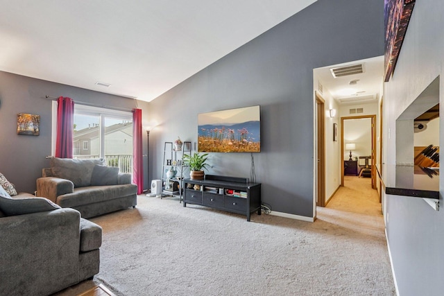 45 Orchard Ter Unit 7, Lombard, IL 60148 - living room with carpet flooring and high vaulted ceiling