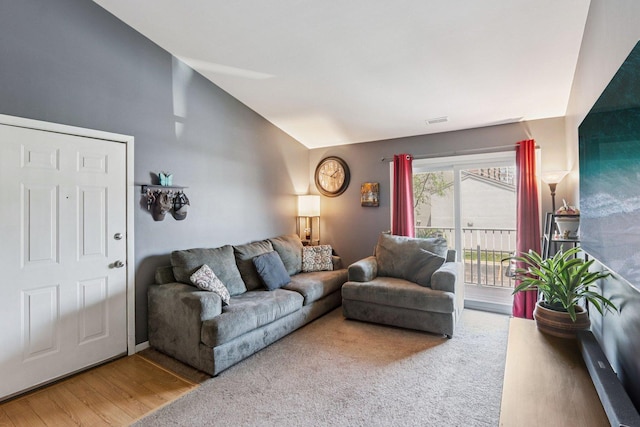 45 Orchard Ter Unit 7, Lombard, IL 60148 - living area with vaulted ceiling and wood finished floors