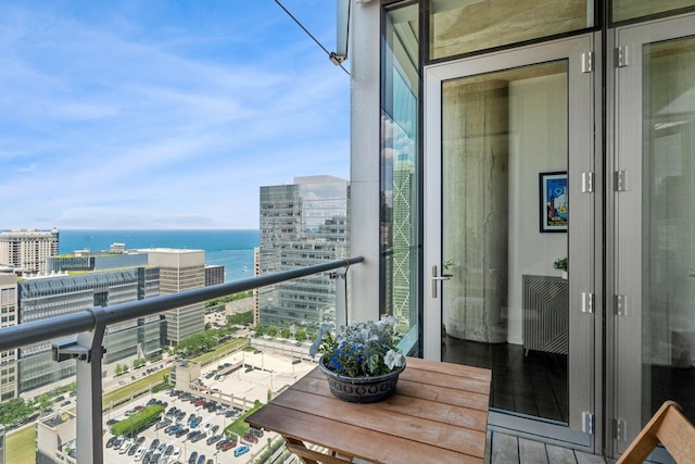 600 N Fairbanks Ct Unit 3304, Chicago, IL 60611 - balcony featuring a water view and a view of city
