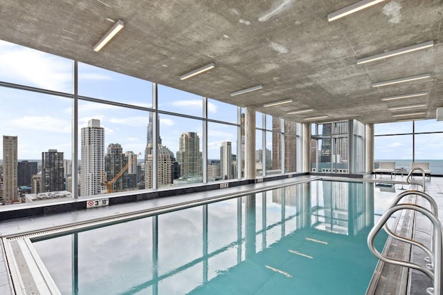 600 N Fairbanks Ct Unit 3304, Chicago, IL 60611 - indoor pool with a view of skyline