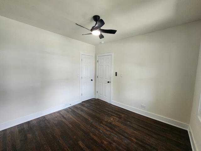 12416 S Carpenter St, Calumet Park, IL 60827 - unfurnished room with dark wood finished floors and a ceiling fan