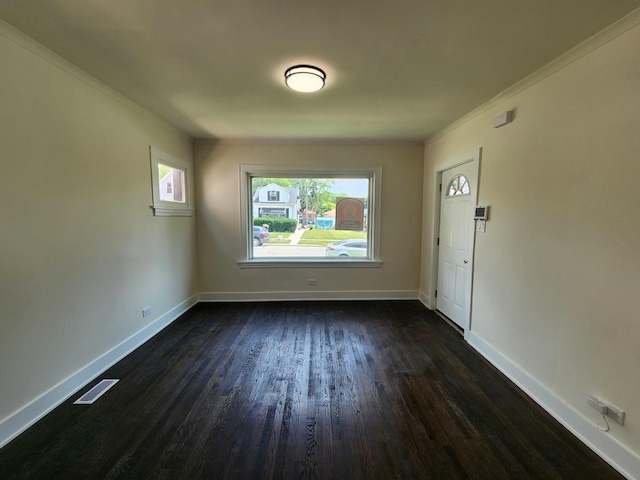 12416 S Carpenter St, Calumet Park, IL 60827 - unfurnished room with dark wood finished floors and ornamental molding