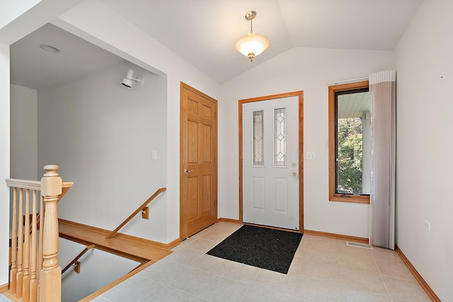 10509 San Luis Ln, Orland Park, IL 60467 - foyer with lofted ceiling and light tile patterned floors