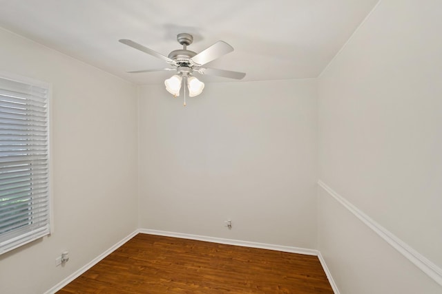 7523 Bristol Ln Unit A, Hanover Park, IL 60133 - unfurnished room featuring dark wood finished floors and ceiling fan