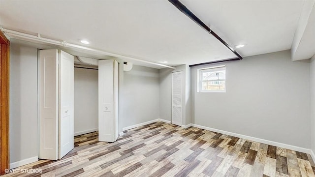 5041 W Fletcher St, Chicago, IL 60641 - basement with light wood-style floors and recessed lighting