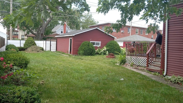 3512 W 84th St, Chicago, IL 60652 - view of yard featuring a wooden deck