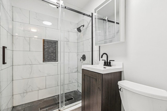 404 Virginia Pl, Wheeling, IL 60090 - full bathroom featuring a stall shower and vanity