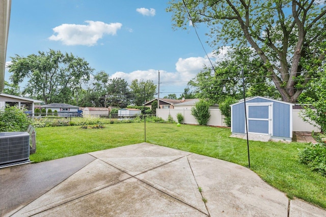 404 Virginia Pl, Wheeling, IL 60090 - fenced backyard with a shed and a patio
