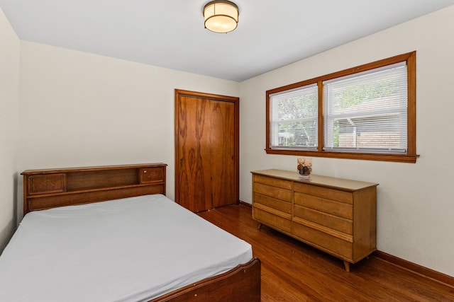 5128 Suffield Ct, Skokie, IL 60077 - bedroom featuring dark wood-type flooring and a closet