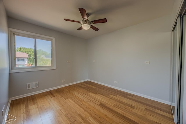 2123 Mallard Ln, Hanover Park, IL 60133 - unfurnished room with a ceiling fan and light wood-style flooring