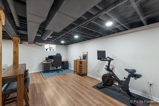 1020 S 4th St, Saint Charles, IL 60174 - exercise area featuring wood finished floors