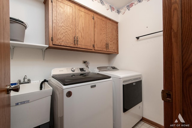 11015 New Mexico Ct, Orland Park, IL 60467 - laundry area with cabinet space and independent washer and dryer