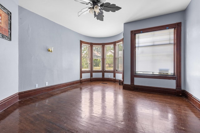 844 Haskell Ave, Rockford, IL 61103 - spare room featuring wood finished floors and ceiling fan