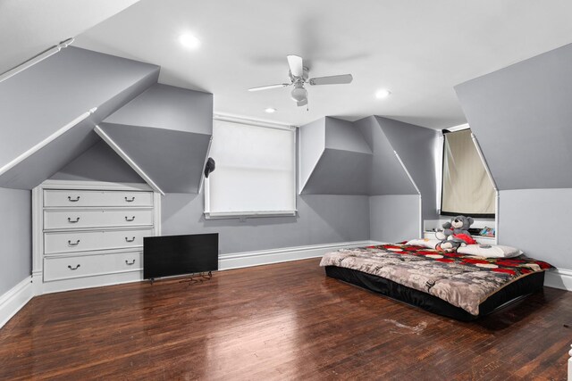844 Haskell Ave, Rockford, IL 61103 - bedroom featuring wood finished floors, recessed lighting, and a ceiling fan