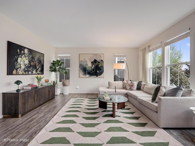 257 Kennedy Dr, Saint Charles, IL 60175 - living area featuring wood finished floors and baseboards