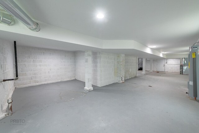 8007 S Avalon Ave, Chicago, IL 60619 - unfinished below grade area with concrete block wall