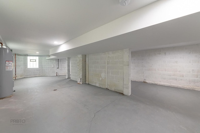 8007 S Avalon Ave, Chicago, IL 60619 - basement with water heater and concrete block wall