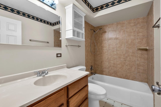 7952 Madison St Unit 2E, River Forest, IL 60305 - full bathroom with bathtub / shower combination, vanity, and tile patterned floors