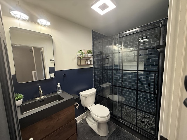 2514 W Washington Blvd, Chicago, IL 60612 - bathroom featuring vanity, a shower stall, and tile patterned flooring