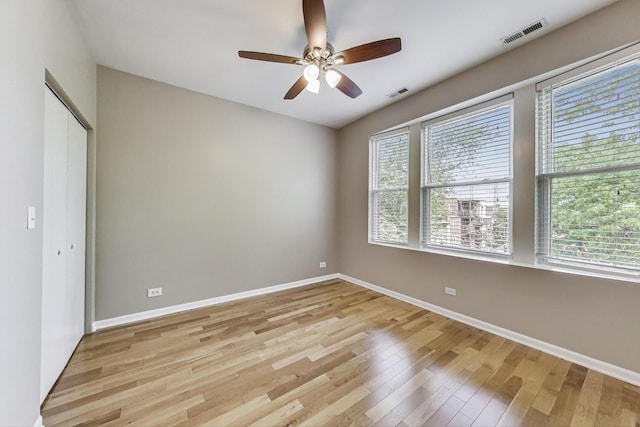 3109 W Argyle St Unit 3, Chicago, IL 60625 - spare room with light wood-type flooring and a ceiling fan