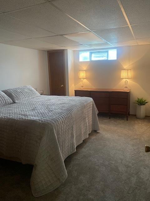 10900 S Tripp Ave, Oak Lawn, IL 60453 - carpeted bedroom featuring a paneled ceiling