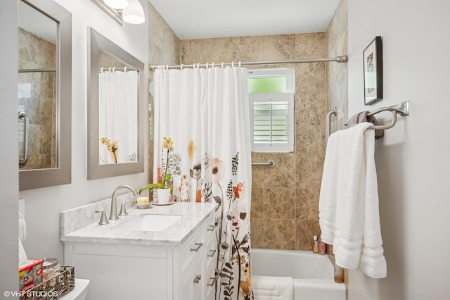 3245 Greenbriar Dr, Glenview, IL 60025 - bathroom with vanity and shower / tub combo