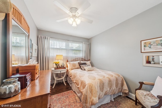 3245 Greenbriar Dr, Glenview, IL 60025 - bedroom featuring wood finished floors and ceiling fan