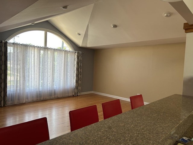 9842 S 88th Ave, Palos Hills, IL 60465 - unfurnished room featuring wood finished floors and lofted ceiling