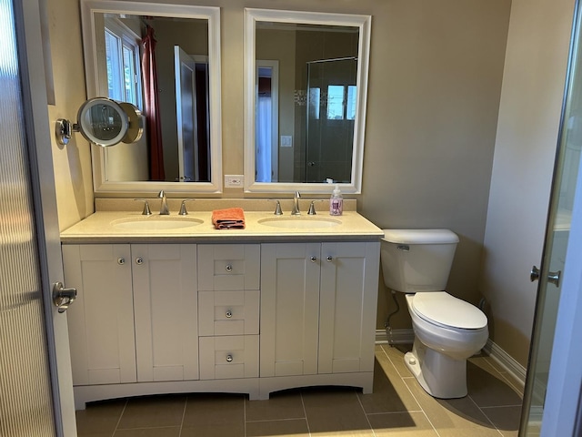9842 S 88th Ave, Palos Hills, IL 60465 - full bathroom with tile patterned flooring and double vanity