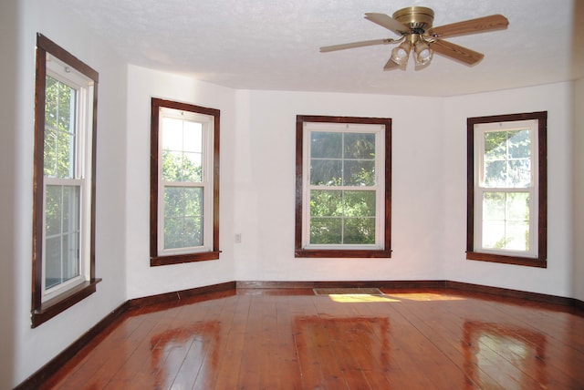 2840 W Ziebarth Rd, Normal, IL 61761 - unfurnished room featuring hardwood / wood-style flooring, healthy amount of natural light, and ceiling fan