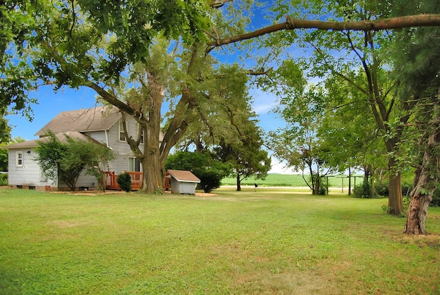 2840 W Ziebarth Rd, Normal, IL 61761 - view of green lawn with a storage shed