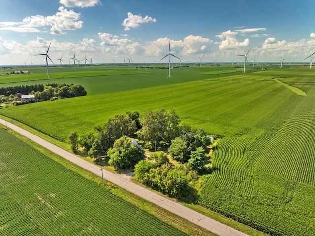 2840 W Ziebarth Rd, Normal, IL 61761 - aerial view of sparsely populated area with rows of crops