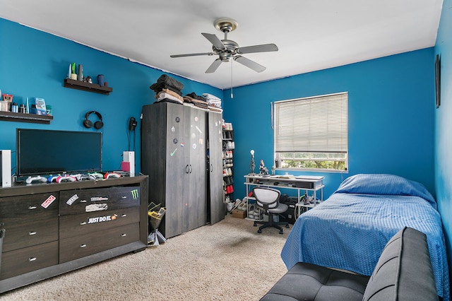 229 Ascot Ln, Streamwood, IL 60107 - carpeted bedroom with a ceiling fan