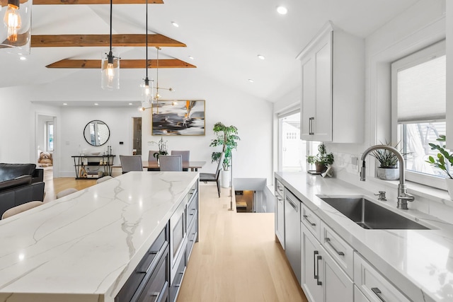 4944 Jarvis Ave, Skokie, IL 60077 - kitchen featuring light wood finished floors, healthy amount of natural light, recessed lighting, and open floor plan