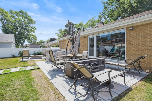 4944 Jarvis Ave, Skokie, IL 60077 - view of patio / terrace featuring a fire pit