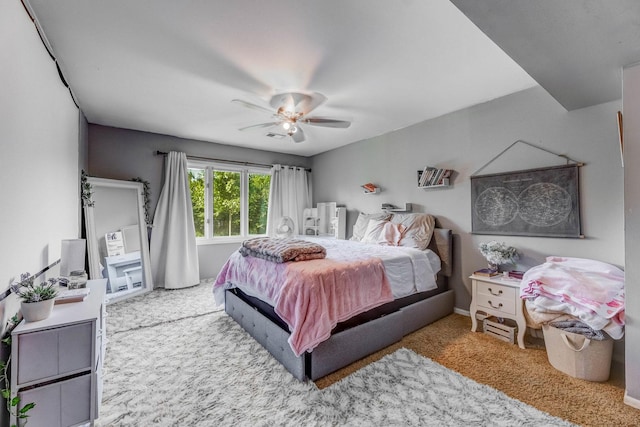 5715 Park Pl Unit K1, Crestwood, IL 60418 - carpeted bedroom featuring a ceiling fan