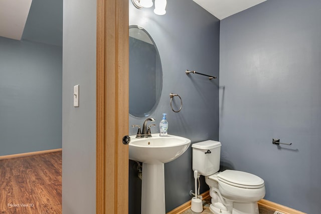 2517 Oak Tree Ln, Plainfield, IL 60586 - bathroom with toilet and wood finished floors