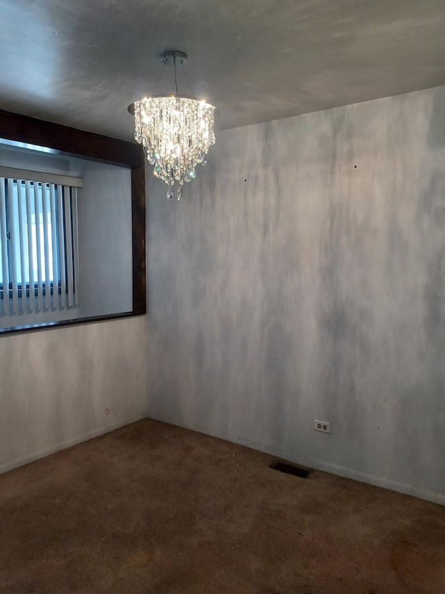 20137 Woodale St Unit 20137, Lynwood, IL 60411 - carpeted empty room featuring a chandelier